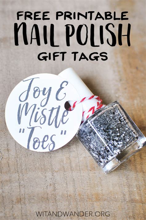 Nail Polish Gift Tags Instant Printable Download
