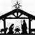 free printable nativity scene silhouette