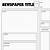 free printable newspaper template for students