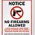 free printable no firearms allowed signs