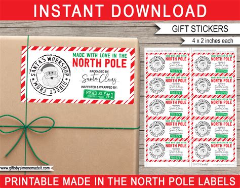 Print our FREE Santa Shipping Label for a Christmas Surprise