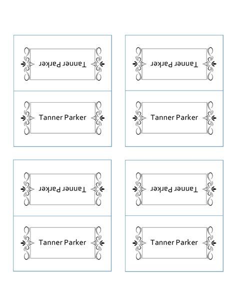 Free Printable Blank Place Card Template