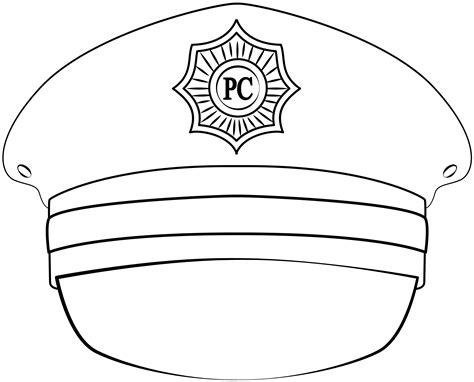 Police Hat Template Clipart