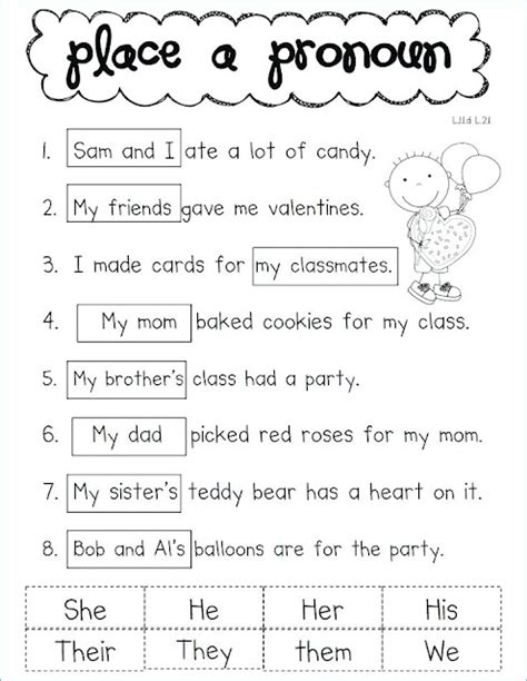20 2nd Grade Pronoun Worksheets Worksheet From Home