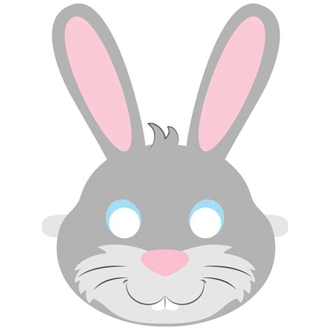 Rabbit Mask Template To Color printable pdf download