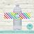 free printable rainbow water bottle labels