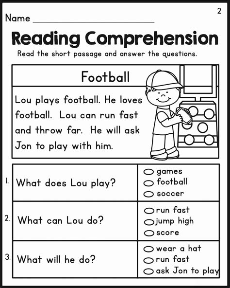 Grade 2 Reading Comprehension Worksheet » Printable Coloring —