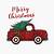 free printable red truck with christmas tree