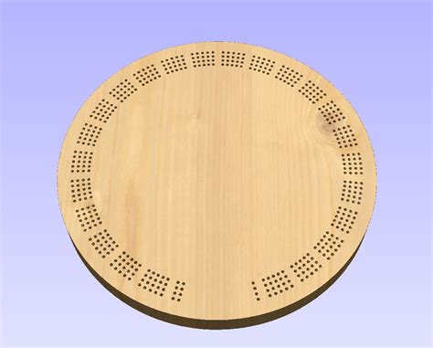 Free Printable Round Cribbage Board Template