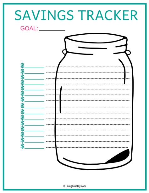 Free Printable Savings Tracker Coloring Pages In 2023
