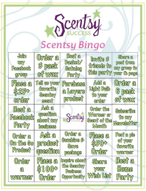 Scentsy Bingo for parties!!!https//jasminekelly.scentsy.ca/ contact me