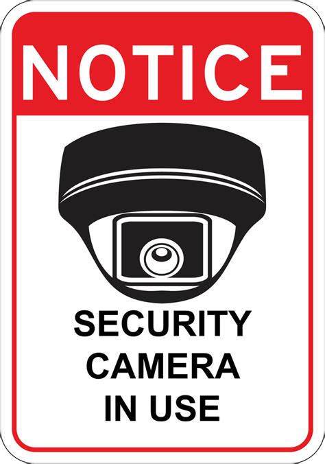 Printable Security Camera In Use Sign Free Printable Signs