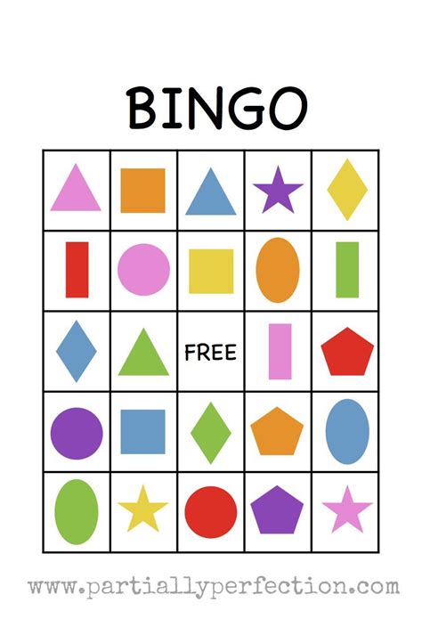 Shapes Bingo Printable Cards C ile Web' e Hükmedin!