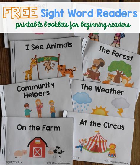 Free Printable Sight Word Readers: A Comprehensive Guide