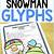 free printable snowman glyph