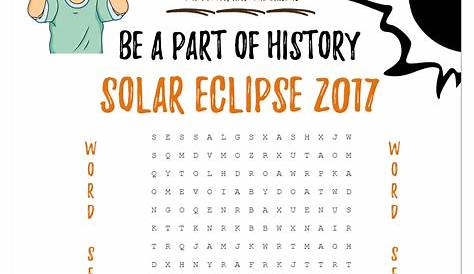 Free Printable Solar Eclipse Activities Themed For Home Classroom Or Event Including