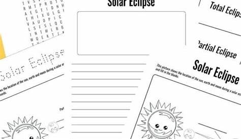 Free Printable Solar Eclipse Activity Sheet Easy And Fun Craft To Introduce To Little Kids Stem