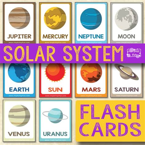 Free Printable Solar System Flashcards - High Resolution Printable