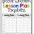 free printable special education lesson plan templates