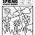 free printable spring color by number - high resolution printable