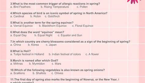 Free Printable Easter Trivia Quiz