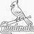 free printable st louis cardinals logo outline with white color