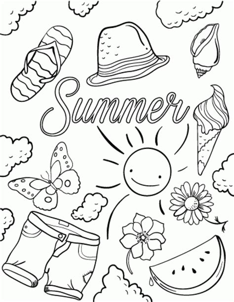 Free Printable Summer Color Pages