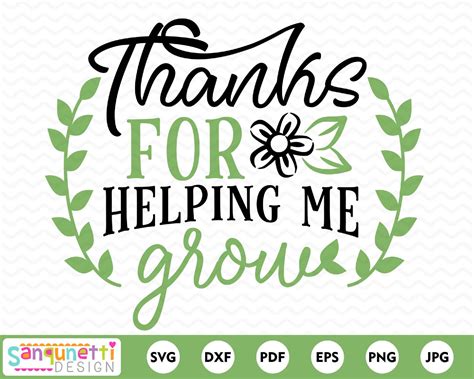Thank You For Helping Me Grow Free Printable (Us Version Too!)
