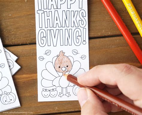 Free Printable Thanksgiving Bookmarks to Color for Kids Coloring