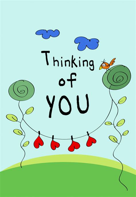 Printable Thinking of You Cards {Free Colouring Page}