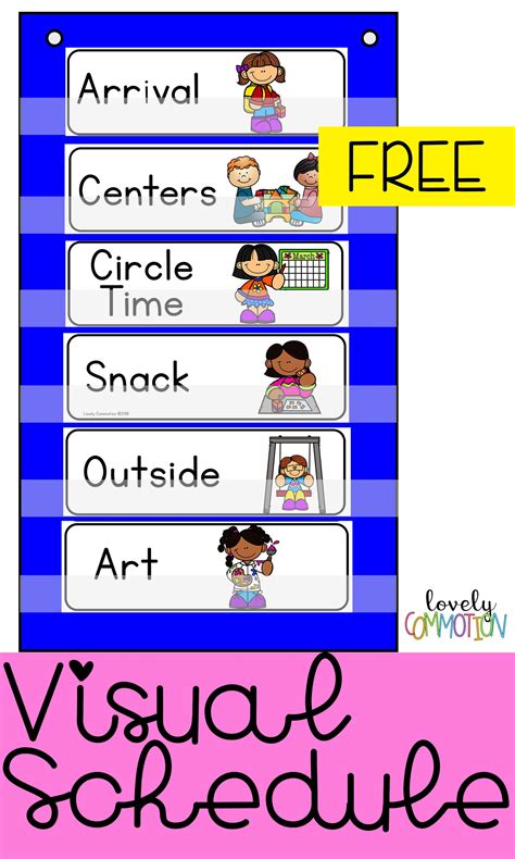 FREE Printable Visual Schedule For Preschool Preschool schedule
