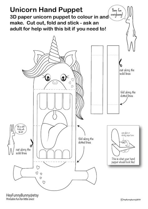 Dragon and Unicorn Clothespin Puppets with Free Printable Designs