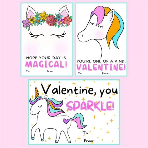 Unicorn Valentines Free Printable Pinterest Unicorn valentine