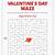 free printable valentine maze