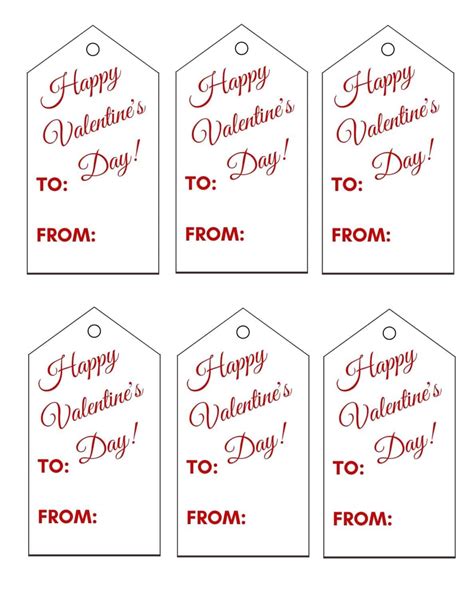Free Printable Valentine's Day Gift Tags Multiple Designs & Sizes