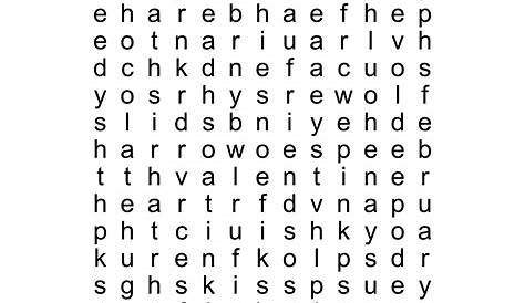 Free Valentine's Day Word Search Printable