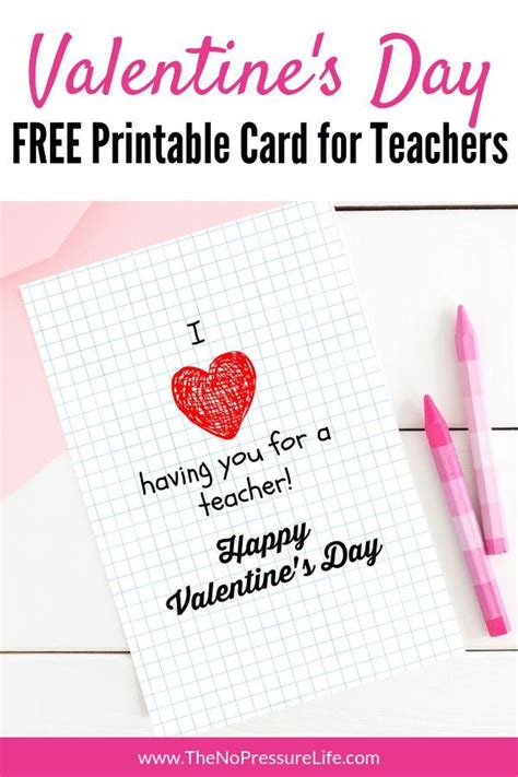 Free Printable Valentine's Day Cards For Teachers