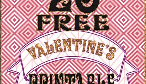 Free Printable Valentines Day Decorations Valentine's Decor Heart Decor Etsy