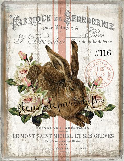 Free Printable Vintage Bunny Images