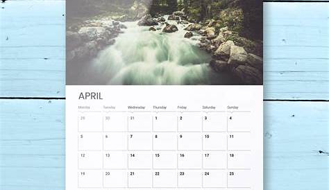 Free Download Wall Calendar Design Template - Indiater