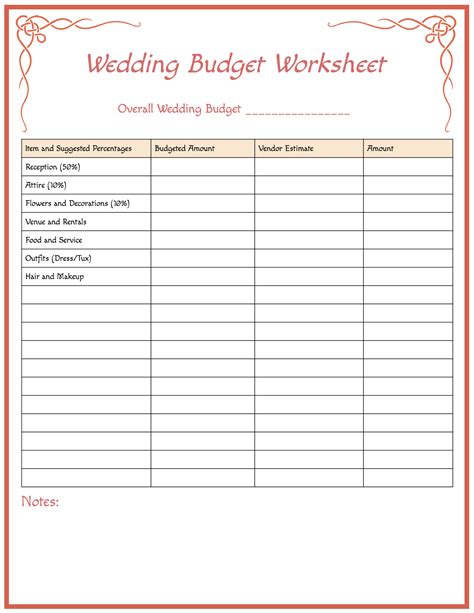 Free Printable Wedding Budget Worksheet: A Comprehensive Guide