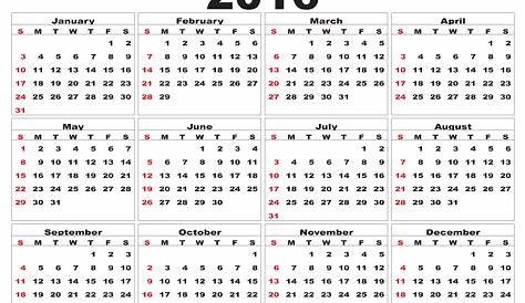 Weekly Calendars 2016 for PDF - 12 free printable templates