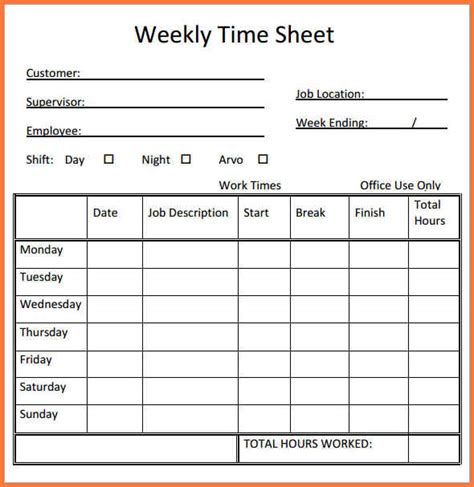 employee timesheet template Archives My Excel Templates