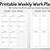 free printable weekly work planner