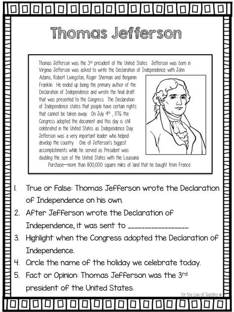 Thomas Jefferson Wordsearch, Worksheets, Coloring Pages Thomas
