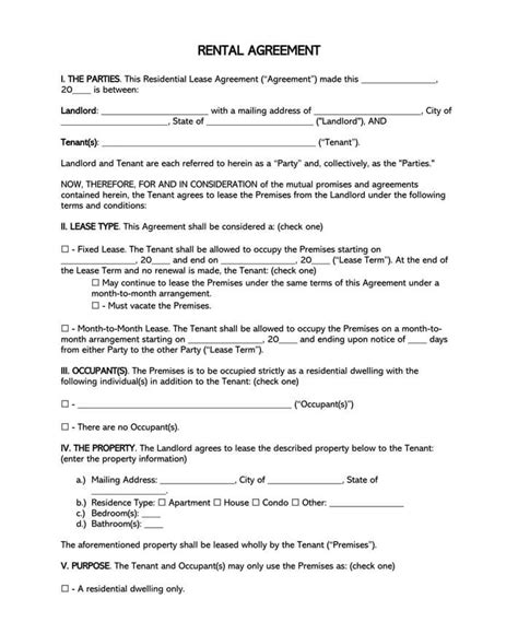 free mississippi standard residential lease agreement form free