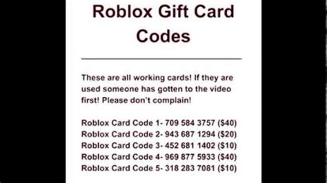 roblox free code YouTube