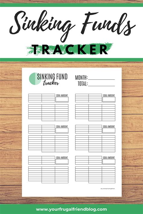 Sinking Funds Tracker Printable Savings Tracker Template Etsy