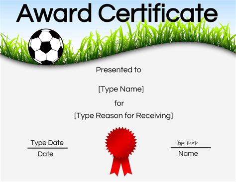 Soccer Certificate Templates Activity Shelter