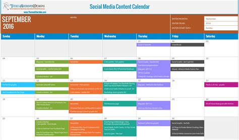Free Social Media Content Calendar